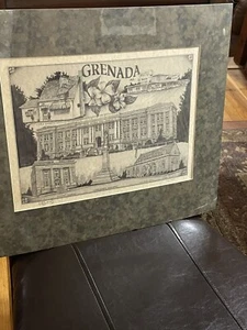 Stampa opaca vintage GRENADA MISSISSIPPI di H.F. Spade 104/500 firmata senza cornice - Foto 1 di 7