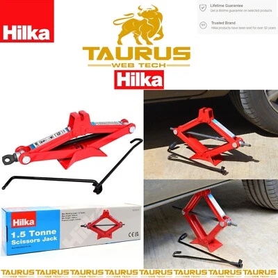 HILKA Pro 1.5 Tonne Scissor Jack LW Steel Garage Workshop DIY UK FREE P&P - Image 1 of 3