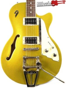 Duesenberg Starplayer TV Gold-Top Semi-Hollow Electric Guitar w/ OHSC - Picture 1 of 12