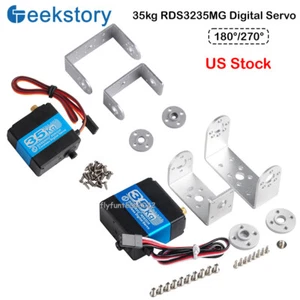 35KG RDS3235 180/270° Digital Servo Coreless Motor Metal Gear with Bracket Plate - Picture 1 of 11