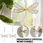 Crystal Wind Chimes Chandelier Rainbow Dragonfly Beads Hanging 2024 Decor I5P6
