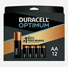 Duracell Optimum AA Extra Life Best Performing Batteries 12 Pack