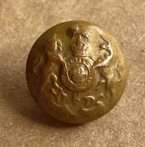 ✅Antique 12 mm Brass Button WW1 British Army UK Coat of Arms GENERAL SERVICE - Picture 1 of 7