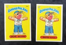 JOE Blow #84a & ROD Wad #84b 1986 Garbage Pail Kids - Original Series 3