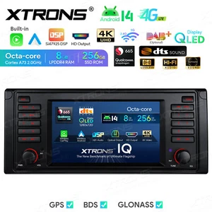 7" Android 14 Qualcomm 8-Core 8+256GB Car Stereo Radio GPS Navi For BMW 5er E39 - Picture 1 of 24