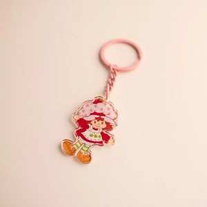 Cute Strawberry Shortcake Berry Retro Cartoon 80s Keychain Keyring Key Ring Gift - Picture 1 of 1