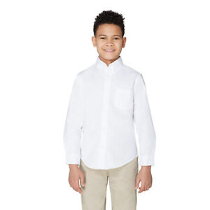 Boys Girls White Oxford Shirt French Toast Long Sleeve Uniform Sizes 14 to 20
