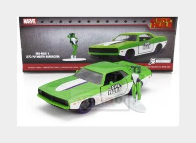 1:32 JADA Plymouth Barracuda With She-Hulk Figures 1973 253223020-34273 - Immagine 1 di 2