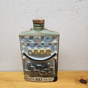  Jim Beam 1968 Reno Nevada jarra 100 años más grande pequeña ciudad jarra vacía - Imagen 1 de 5