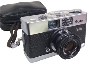 Rollei B35 Compact 35mm Camera Carl Zeiss 40mm f3.5 Retro Singapore made Tested - Imagen 1 de 24