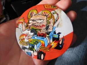 BOTÓN PINBACK ED ROTH RAT FINK HOT ROD GRANDE TEMPRANO - Imagen 1 de 4