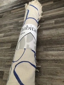 2 Habitat 100% Cotton Blue & Cream Placemats/ Table Mats BNWT - Picture 1 of 12