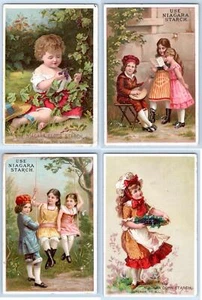 LOTE DE 1880/4 TARJETAS COMERCIALES VICTORIANAS ALMIDÓN DE MAÍZ NIAGARA TAMAÑO TAMAÑO VARÍA #3 - Imagen 1 de 6