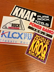 VTG Los Angeles Radio Sticker Lot KNAC KROQ KLCX KCHV Power - Picture 1 of 6