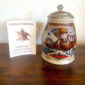 Vintage Authentic Budweiser Clydesdales at the Bauernhof Collectors Beer Stein - Picture 1 of 8