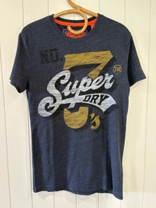 Superdry Size XS Extra Small Super7 Blue Marle Short Sleeve T-Shirt NWT - Bild 1 von 9