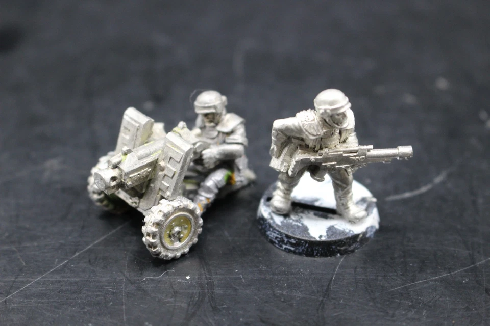 Warhammer 40k Imperial Guard Cadian Heavy Bolter Weapons Team Metal - Image 1 of 1