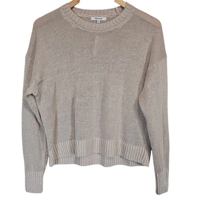Suéter Madewell Lino Hombro Caído Avena Para Mujer Talla Mediana Informal Capa de Playa Foto 1 de 4