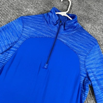 Under Armour ColdGear пуловер рубашка женщин большой синий длинным рукавом Athletic 1/4 - Изображение 1 из 4