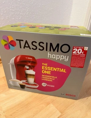 Tassimo Kapselmaschine Happy TAS1006 über 70 Getränke 0,7 L, rot/weiß - Bild 1 von 3
