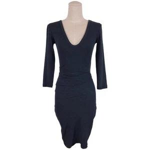 Vestido ajustado James Perse Deep V verde azulado profundo talla 0 - Imagen 1 de 8