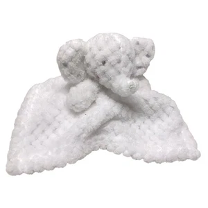 White Elephant Lovey Security Blanket Baby Plush Soft INF INC Blankie Textured - Picture 1 of 6