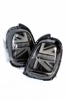 Fits MINI F56 Union Jack Smoked Grey LED Rear Taillights Plug Play 2014-2024 - Image 1 of 4