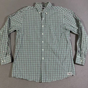 Tommy Hilfiger Button Down Shirt Adult 16 34-36 Green Long Sleeve Mens Casual - Picture 1 of 6