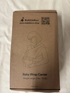 Babbleroo Baby Wrap Carrier, Wearable Three Ways, Black, 8-35 Lbs, New In Box - Picture 1 of 3
