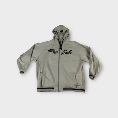Rip Curl Beige Long Sleeve Full Zip Fleece Hooded Sweater Mens XL Beach - Image 1 of 4