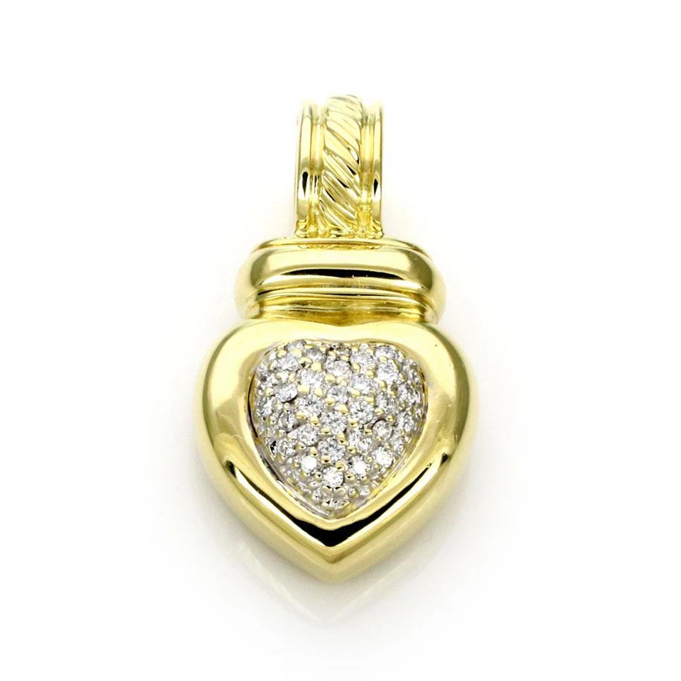Colgante Corazón David Yurman Pavé Diamante Oro Amarillo 18k Foto 1 de 4