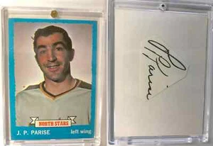 J.P. Parise North Stars Carta vintage taglio carta + autografo - Foto 1 di 1