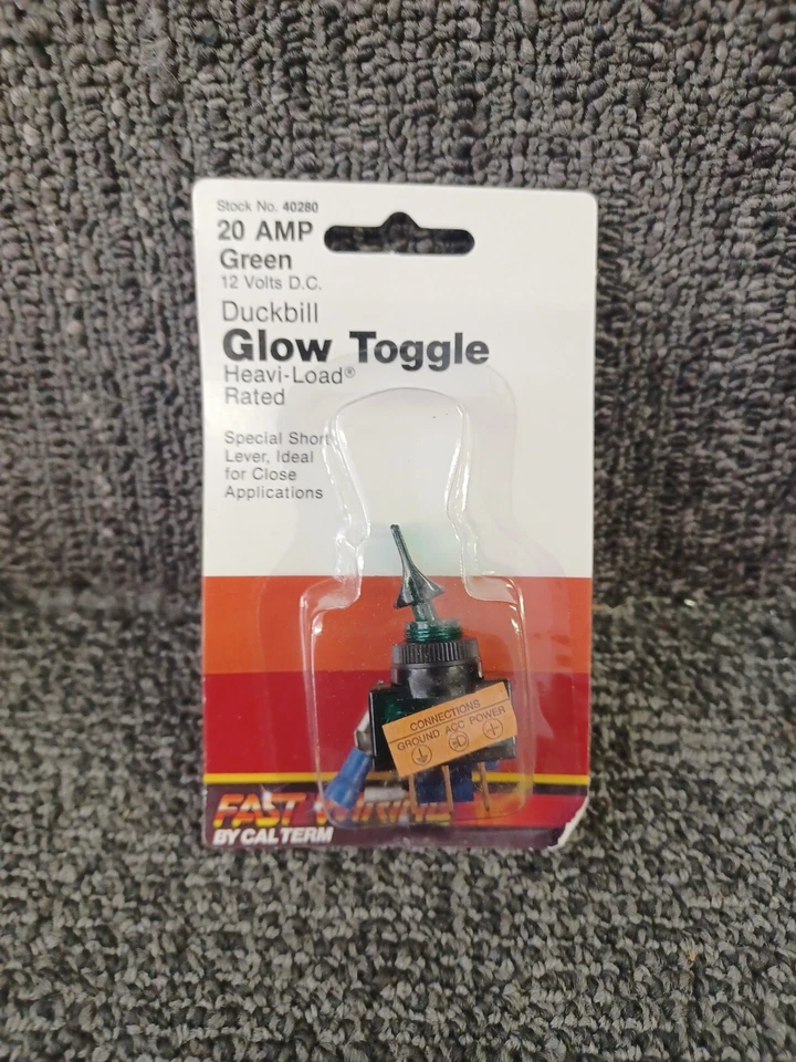 Calterm #40280 20 AMP Green Duckbill Glow Toggle - Image 1 of 1