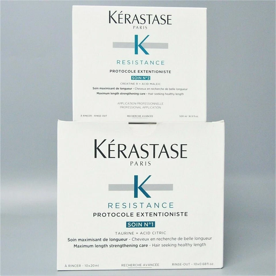 Protocolo de resistencia a la kerastasa DUO Extentioniste Soin Nº1 y SOIN Nº2 *NUEVO EN CAJA* Foto 1 de 4