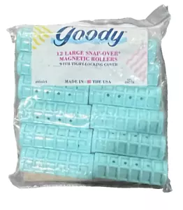 Vintage Goody 12 large Snap-Over Magnetic Rollers New FREE Shipping - Picture 1 of 3