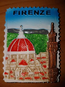 Souvenir Fridge Magnet Italia Italy - Florence Old Palace Cathidral - Brand New - Picture 1 of 1