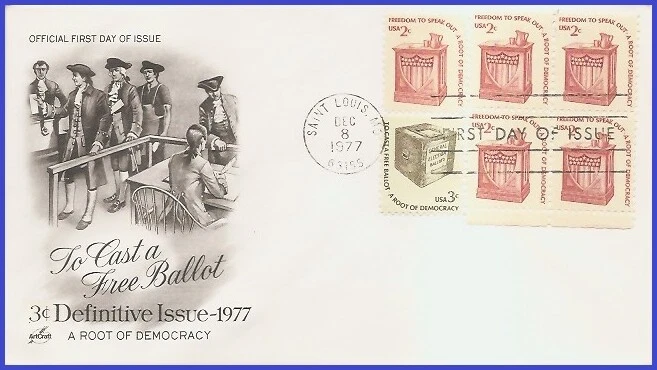 USA5 #1584 U/A ARTCRAFT FDC Combo2  Early Ballot Box - Image 1 of 1