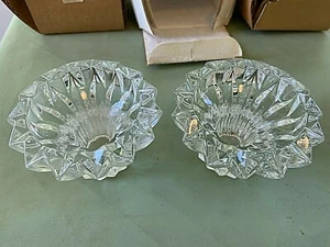 TWO AVON 24% LEAD CRYSTAL VOTIVE CANDLE HOLDERS MADE IN FRANCE BOXED - Picture 1 of 4
