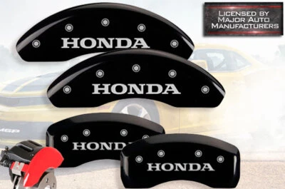Cubiertas de pinza de disco de freno MGP negras delanteras + traseras "Honda" Prelude 1997-2001 4 piezas Foto 1 de 4