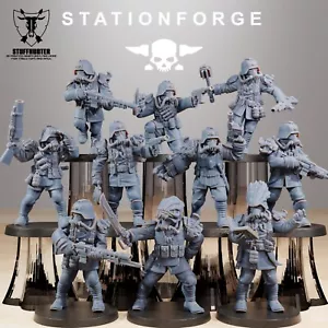 Grim Guard Xenarid Hunters (10) - Station Forge - Mesa Grimdark Wargaming - Imagen 1 de 8