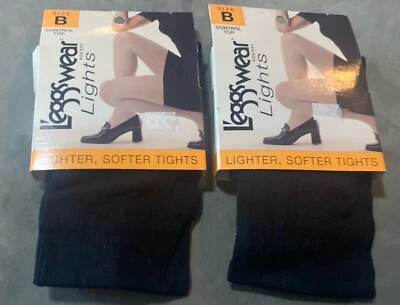 2 PARES Medias LegggsWear LUCES Negras Talla B Control Top Leggings Medias NUEVAS Foto 1 de 3