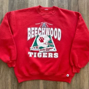 VTG Russell Kentucky High School Beechwood Tigers 3-Peat Champions Sweatshirt - Picture 1 of 9