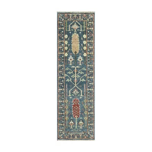 2 Fuß 4 Zoll x 8 Fuß Schiefer Handgeknüpfter Traditioneller Oushak Wolle Vorleger - Bild 1 von 9