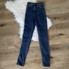 Helmut Lang High Rise Size 25 Boyfriend Jeans Denim Dark Wash Straight Leg