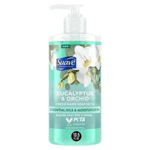 Suave Essentials Liquid Hand Soap, Refreshing Eucalyptus & Orchid, 13.5 fl oz - Picture 1 of 4
