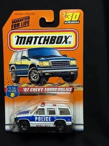 Matchbox '97 Chevy Tahoe Police - To The Rescue - #30 - Picture 1 of 1