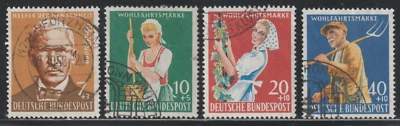 Germany 1958 SC# B362 - B365 - Surtax for independent welfare org. Used Lot #567 - Image 1 of 2