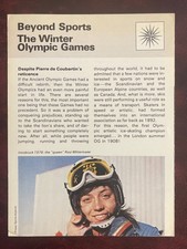1977-79 Sportscaster Set BEYOND SPORTS The Winter Olympic Games BOOKLET NR-MINT