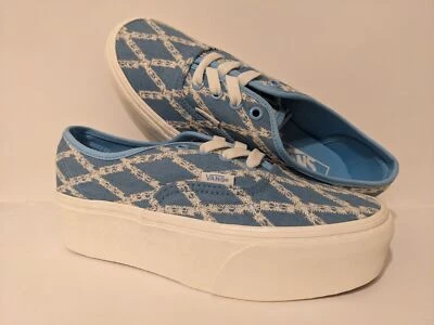 ZAPATOS VANS AUTÉNTICOS STAC NUEVOS PARA MUJER MUCHAS TALLAS AZUL DENIM MEZCLA PLATAFORMA APILADA Foto 1 de 4