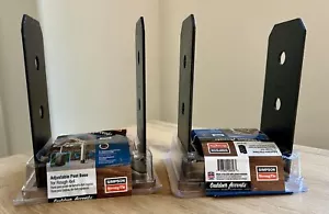 2 X Simpson Strong Tie APVB44R Outdoor Accents Avant 4x4 Post Base Black NEW! - Picture 1 of 5